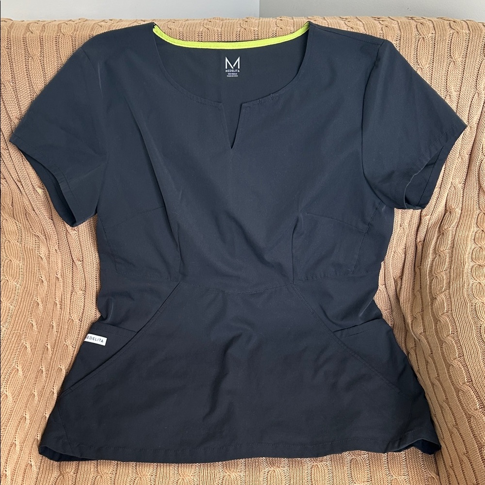 Black Medelita Women’s Scrub Top
